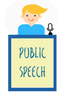 Public speech logo